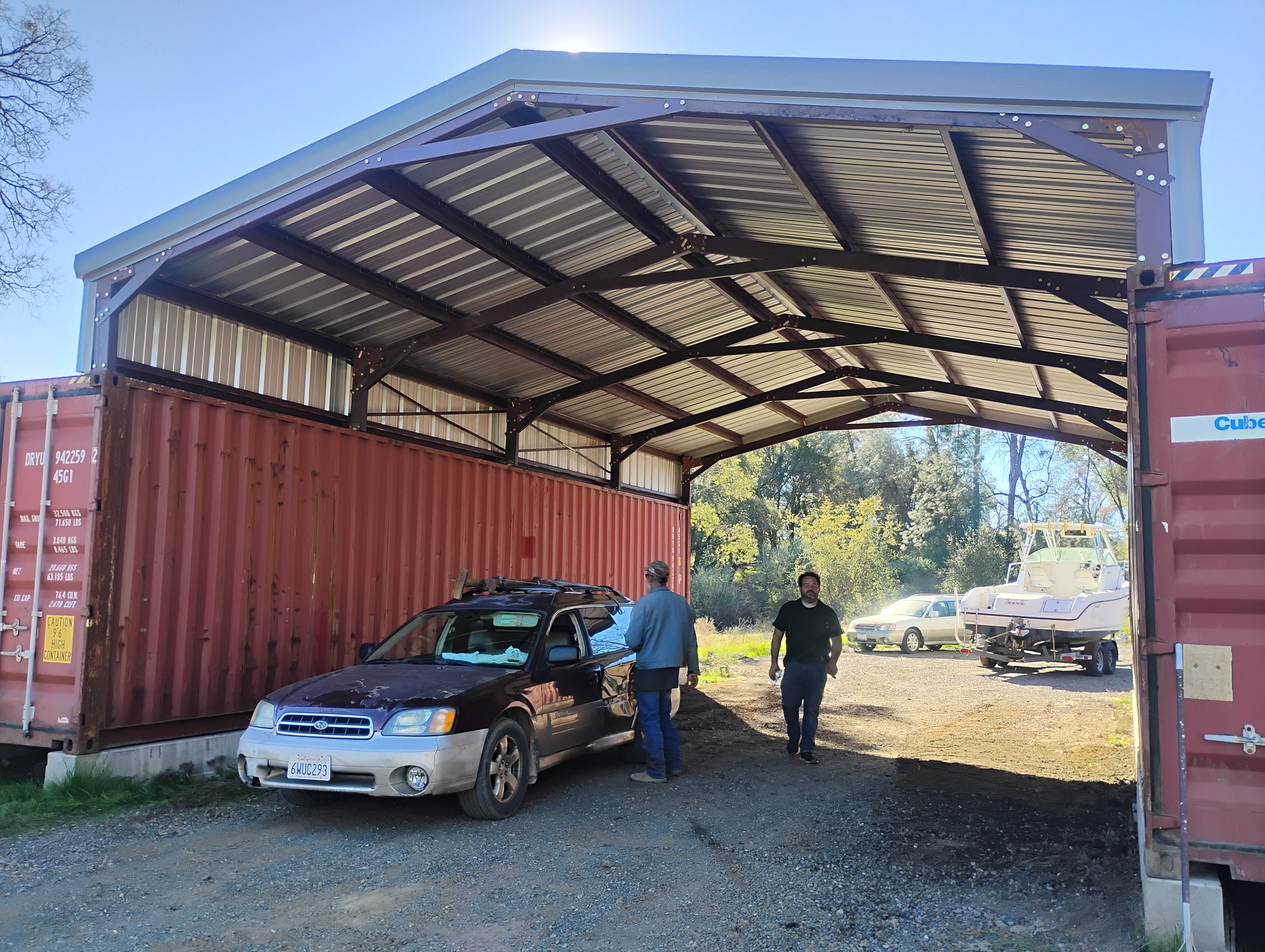 Completed metal shop construction in Mariposa County CA