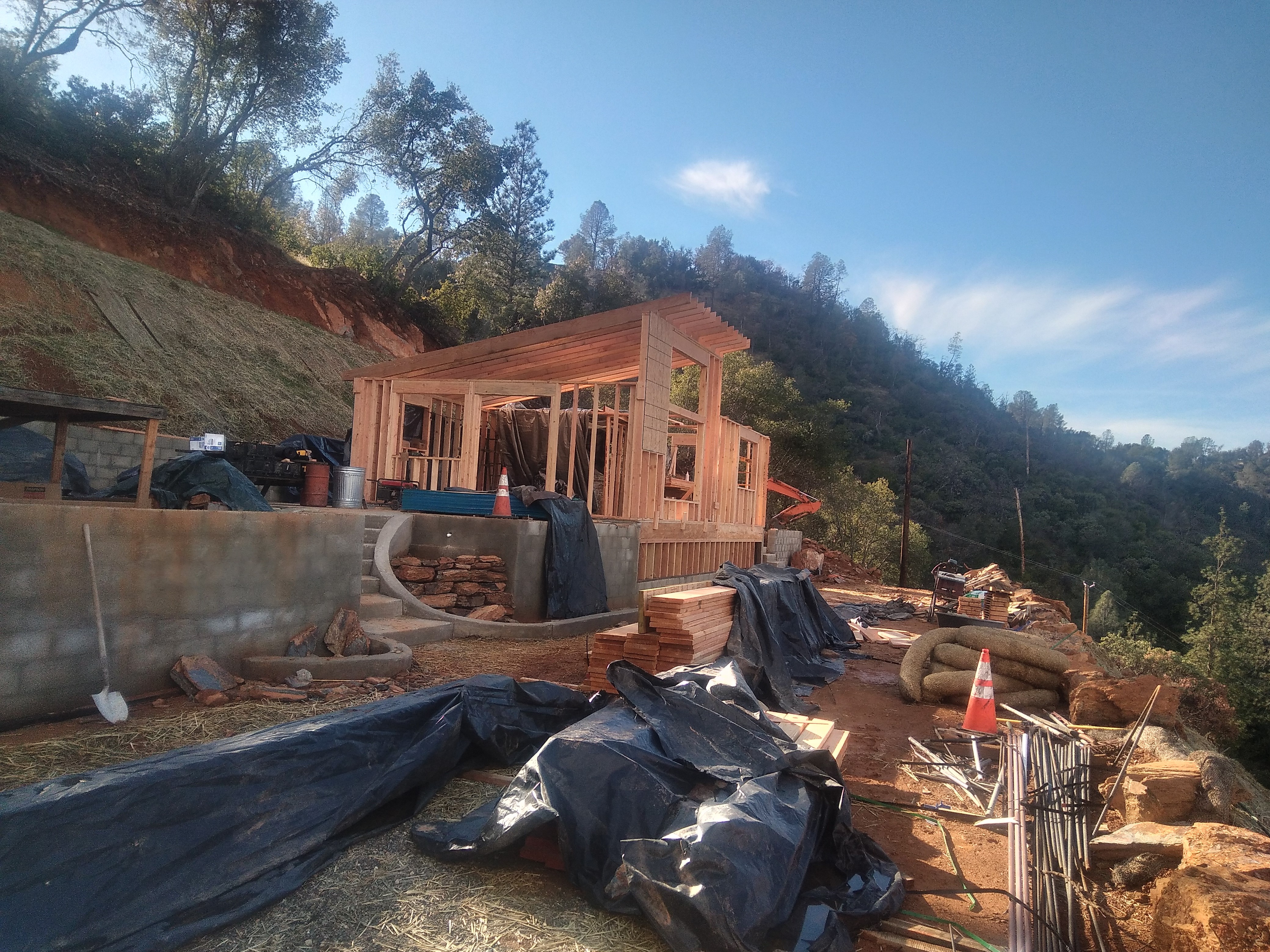 Custom home framing and build phase