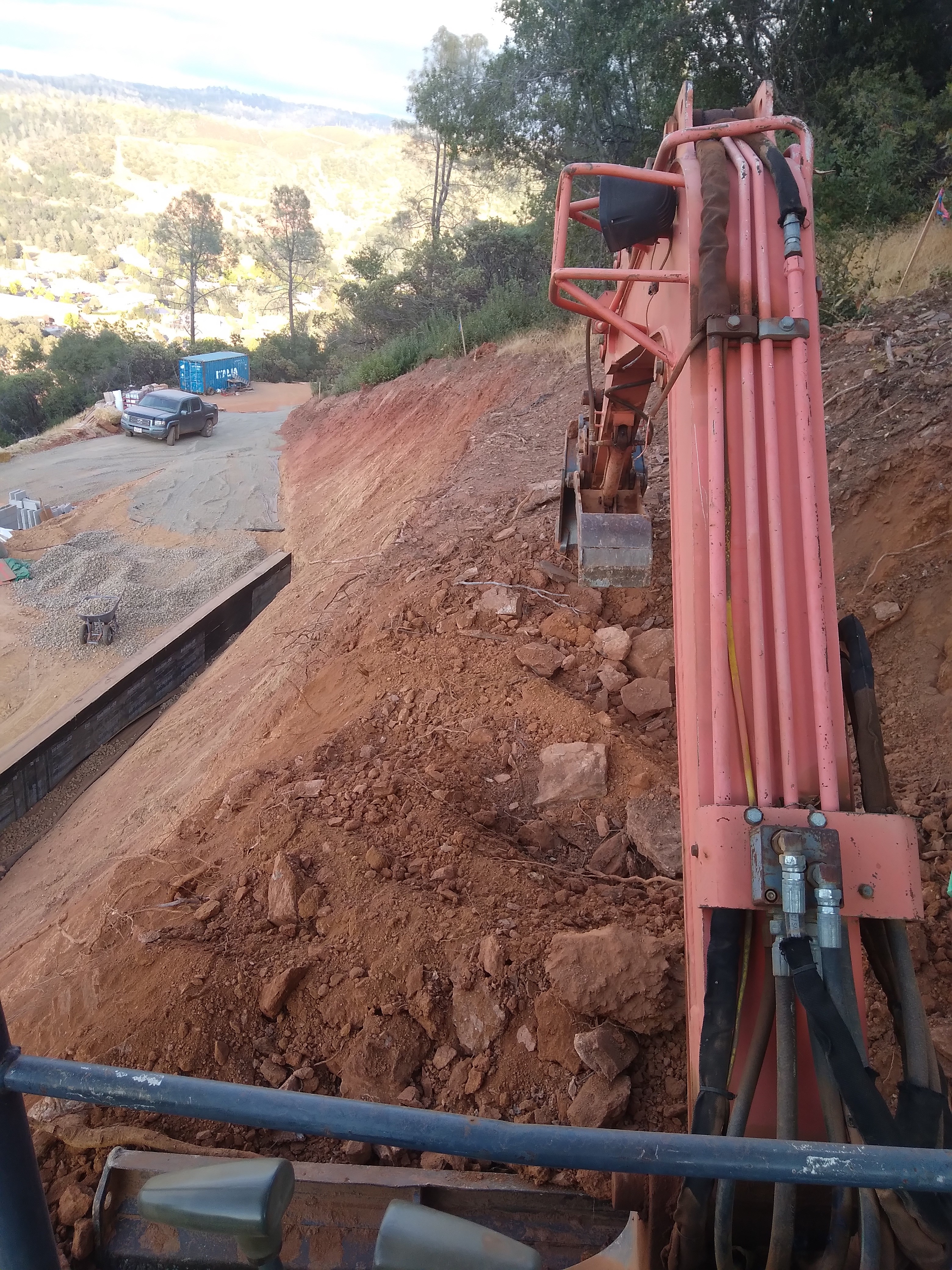 Trench excavation and grading work in Mariposa County