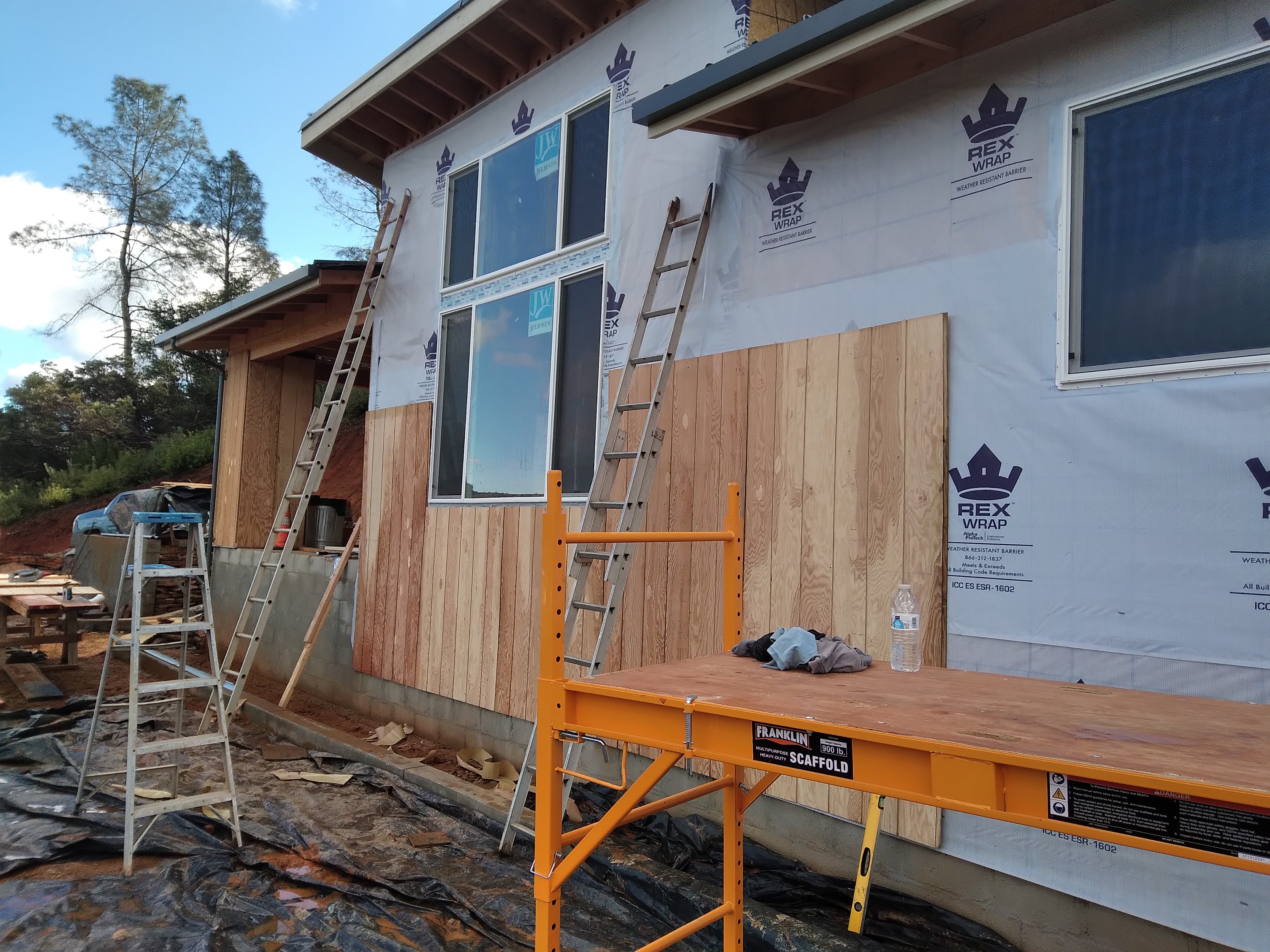 Exterior home remodel and siding install in Mariposa CA by DCB Design Create Build