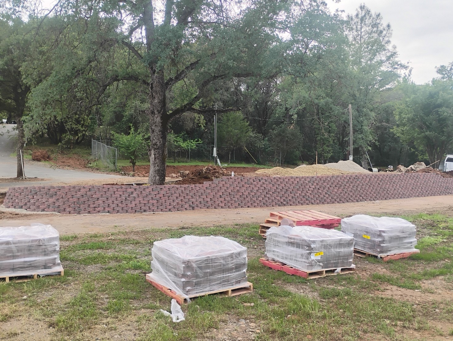 Retaining wall block drainage project by DCB